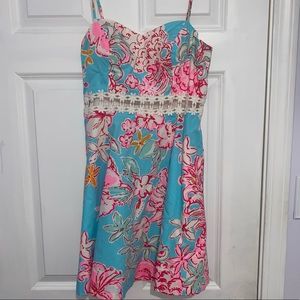 Lilly Pulitzer Floral Summer Dress, Size 4